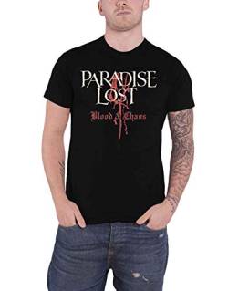 Paradise Lost Blood and Chaos T-Shirt schwarz L 100% Baumwolle Band-Merch, Bands von Paradise Lost