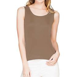 Paradise Silk Ärmelloses Tanktop aus 100 % Seide, für Damen, camel, M von Paradise Silk