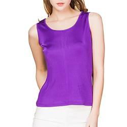 Paradise Silk Ärmelloses Tanktop aus 100 % Seide, für Damen, violett, Large von Paradise Silk