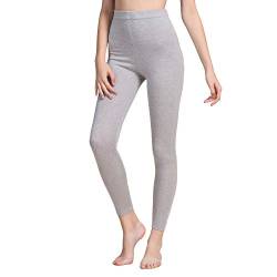 Paradise Silk Damen-Thermohose, Kaschmir, Seide, gestrickt, lange Unterhose, grau, S von Paradise Silk