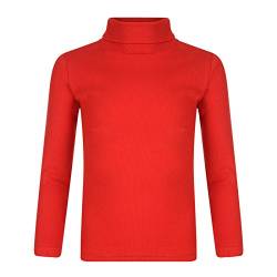 Paradise Gerippter Rollkragenpullover für Kinder, Jungen, Mädchen, Rollkragenpullover, rot, 12 Jahre von Paradise