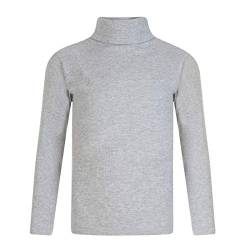 Paradise Kinder Jungen Mädchen Rollkragen Gerippter Pullover Top Rollkragen Gr. 10 Jahre, grau von Paradise