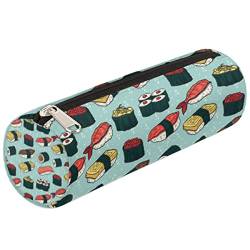 Japanisches Essen Sushi Federmäppchen kleine Federtasche tragbare Kosmetiktasche Reißverschluss Stifttasche für Schule, Büro, Arbeit, Uni, Teenager, Herren, Damen, Erwachsene von Pardick