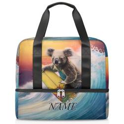 Koala Animal Ocean Summer Turnbeutel für Damen, individuelle Herren-Sporttasche mit Schuhfach, für Mädchen und Jungen, Wochenendtasche, Übernachtungstasche, Mutter-Krankenhaus-Handgepäcktasche, Farbe: von Pardick