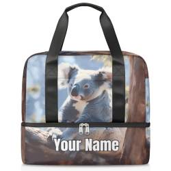 Koala Animals Summer Turnbeutel für Damen und Herren, individuelle Sporttasche mit Schuhfach für Wochenende über Nacht, Farbe: 659, Einheitsgröße von Pardick