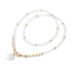 ParfCO Bergkristall Anhänger, Vintage Handgemachte Böhmische Perlenkette für Frauen Natürliche Klare Quarz Heilkristall Anhänger Halskette Schnallenkette Chakra Schmuckgeschenke von ParfCO