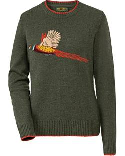 Parforce Traditional Hunting Damen Pullover mit Fasanenmotiv Oliv 40 von Parforce Traditional Hunting