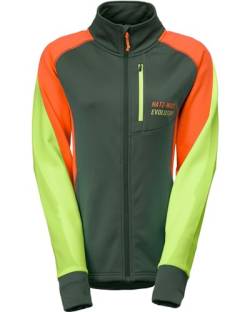 Parforce Damen Powerstretch-Fleecejacke Hatz-Watz Oliv/Signalorange/Signalgelb XS von Parforce