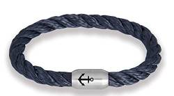 Das Original Anker Segeltau Armband "The Legend" Stabil Gedreht Mit Gravur Handmade Hochwertiger Magnetverschluss 8mm Durchmesser (Marine-Blau, 19.00) von Paris Montana