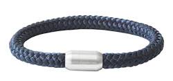 Paracord Armband | Magnetverschluss | geflochten aus Seemannsgarn | Segeltau | Maritim & Wasserfest | 8 mm Ø | Handgemacht | Damen und Herren | (Marine-Blau, 23.00) von Paris Montana