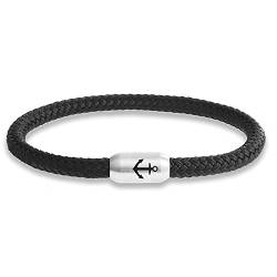 Paris Montana Anker Gravur Segeltau Unisex Armband Geflochten Handmade Hochwertiger Magnetverschluss Durchmesser 6mm Längen 19 cm Bis 24 cm (19, Sansibar) von Paris Montana