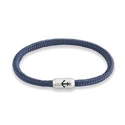 Paris Montana Anker Gravur Segeltau Unisex Armband Geflochten Handmade Hochwertiger Magnetverschluss Durchmesser 6mm Längen 19 cm Bis 24 cm (19, Sky) von Paris Montana