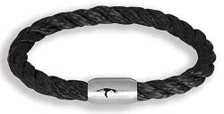 Paris Montana Das Original Sylt Segeltau Armband The Legend Stabil Gedreht Mit Gravur Handmade Hochwertiger Magnetverschluss 8mm Durchmesser (Schwarz, 20.00) von Paris Montana