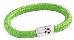 Paris Montana Fußball Segeltau Fan Armband Magnetverschluss Fußball Gravur 8mm Durchmesser (Grün, 19) von Paris Montana