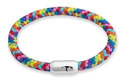 Paris Montana • Das Original Rainbow-Regenbogen-Segeltau-Armband, Unisex, Gravur: LGBT, Sylt, Anker oder Ibiza, Magnetverschluss, Durchmesser 6mm Ø (Rainbow - Sylt, 23.00 CM) von Paris Montana