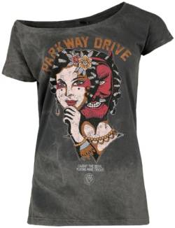 Parkway Drive Devil Tricks Frauen T-Shirt dunkelgrau S 100% Baumwolle Band-Merch, Bands von Parkway Drive