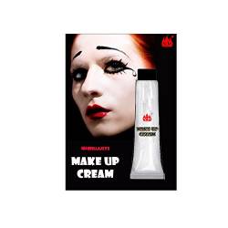 Creme-Make-up Weiß (Tubo 28 ml) Farben Karneval und Halloween von Partilandia