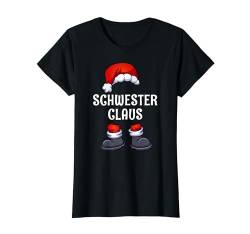 Schwester Claus Weihnachten Partnerlook Weihnachtsmann T-Shirt von Partnerlook Weihnachten Familien Outfits by KaMi