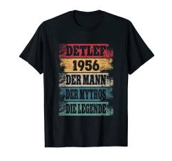 Herren 66 Jahre Geburtstag Detlef Mann Lustiges Geburtstagsoutfit T-Shirt von Party Geburtstagsgeschenk Geschenkidee Deko 1956