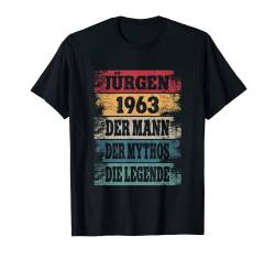 Herren 59 Jahre Geburtstag Jürgen Mann Lustiges Geburtstagsoutfit T-Shirt von Party Geburtstagsgeschenk Geschenkidee Deko 1963