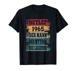 Herren 57 Jahre Geburtstag Detlef Mann Lustiges Geburtstagsoutfit T-Shirt von Party Geburtstagsgeschenk Geschenkidee Deko 1965