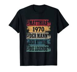 Herren 52 Jahre Geburtstag Matthias Mann Lustiges Geburtstagsoutfit T-Shirt von Party Geburtstagsgeschenk Geschenkidee Deko 1970