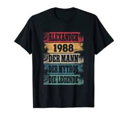 Herren 34 Jahre Geburtstag Alexander Lustiges Geburtstagsoutfit T-Shirt von Party Geburtstagsgeschenk Geschenkidee Deko 1988