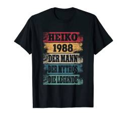 Herren 34 Jahre Geburtstag Heiko Mann Lustiges Geburtstagsoutfit T-Shirt von Party Geburtstagsgeschenk Geschenkidee Deko 1988