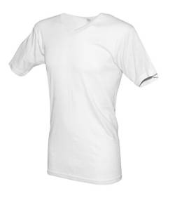 Herren T-Shirt (Doppelpack) Shirt Unterhemd V-Ausschnitt Baumwolle Gr 3XL von Party-Shoe