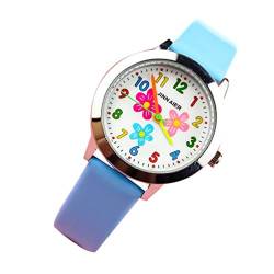 PartyKindom Armband Für Kinderuhren Für Kinder Ansehen Blumenuhr Geschenke Für Kinder Party Süße Uhr Armband Aus Ledergürtel Bunte Armbanduhr Uhr Mit Weichem Band Mädchen Spielzeug Niedlich von PartyKindom