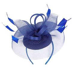 PartyKindom Feder Haarspange Hut Modische Stirnbänder Stirnband Fascinator-stirnband Für Damen Bankett-kopfbedeckung Retro-mütze Aus Gaze Hochzeitskleid Braut Blumen Kunstfedern von PartyKindom