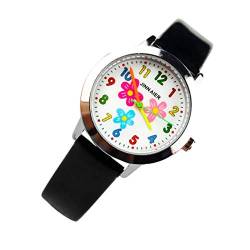 PartyKindom Kinderuhr für Jungen und Mädchen, Cartoon-Kinderuhr, Blumen-Unisex-Armbanduhr, Kinderuhr, Zeitlehrer-Uhr für Kinder von PartyKindom