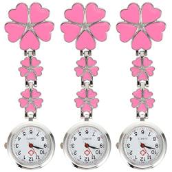 PartyKindom Zubehör 3 STK Schwesterntisch Kinderschuluhr Pflege Taschenuhr Ansteckuhren Für Frauen Uhr Arzt Taschenuhr Am Revers Clip-Uhr Herrenuhren Blumen Zinklegierung Pin-typ Mann Geschenk von PartyKindom