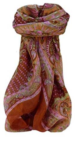 Pashmina & Silk Traditional Maulbeereseide Quadratischer Tuch Omana Terracotta von Pashmina & Silk
