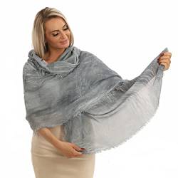 PashminaShine - Hellblau - Der Nachhaltige und Luxuriöse Shal Damen | für Geschmackvoll Looks und Elegante Anlässe l 100% Modal | 185 x 85 cm l Stola l Sommer Shal | Made in Italy | Pashmina von PashminaShine