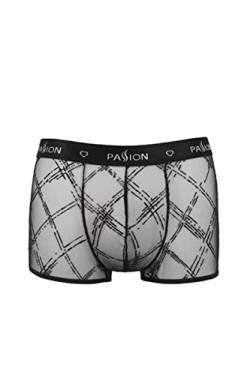 Passion Menswear Schwarzer transparenter Männer Shorts aus feinem Netzmaterial und breitem Gummibund Herren Boxershort S/M von Passion Menswear