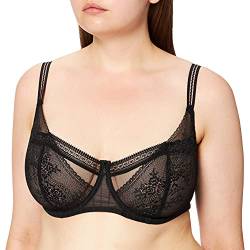 Passionata MADDIE, Balconnet Außenträger-BH, Damen Unterwäsche, Schwarz, 80E von Passionata