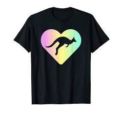 Pastell Känguru-Herz Mädchen oder Damen T-Shirt von Pastel Animal Apparel Co