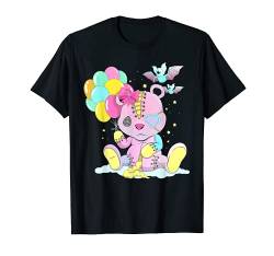 Kawaii Luftballons in Pastellfarben, Gothic, Hexenbär, süßer gruseliger Bär T-Shirt von Pastel Goth Clothing & Creepy Kawaii Goth Shirts