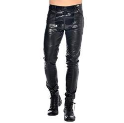 Patrice Catanzaro Kunstleder Lack Hose Schmal Chaps-Optik (Schwarz, L) von Patrice Catanzaro