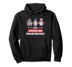 Prothetist Gnomes 4. Juli Amerikanische Flagge USA Pullover Hoodie von Patriotic America July 4th Independence Day Co.
