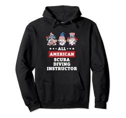 Scuba Diving Instructor Zwerge 4. Juli Amerikanische Flagge USA Pullover Hoodie von Patriotic America July 4th Independence Day Co.