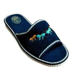 Sandalen für Damen, Meer, Pool, Spa, Frottee, 100 % komplett gefüttert, aus reiner Baumwolle/Schaumstoff, rutschfest, waschbar in der Waschmaschine Art. Ischia, blau, 39 EU von Patrizia Azzi