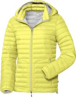 Patsy & Lou Damen Steppjacke, Ultra leichte Übergangsjacke mit Kapuze, taillierte Jacke für Damen in wunderschönen Pastellfarben, Gelb, Gr. 40 von Patsy&Lou