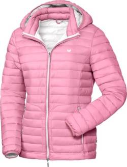 Patsy & Lou Damen Steppjacke, Ultra leichte Übergangsjacke mit Kapuze, taillierte Jacke für Damen in wunderschönen Pastellfarben, Rosa, Gr. 48 von Patsy&Lou