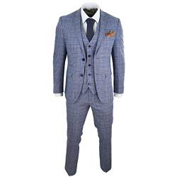 Paul Andrew Herrenanzug 3 Teilig Blau Vintage Gatsby 1920s Design Tailored Fit von Paul Andrew