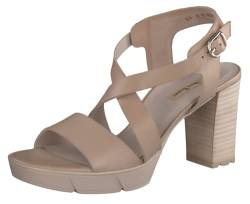 Paul Green Damen, Frauen Plateausandalen,Plateausandaletten,Dicke,Sohle,bequem,Sommerschuhe,Freizeitschuhe,offene,Beige (Sabbia),37 EU / 4 UK von Paul Green