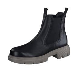 Paul Green Damen Chelsea-Boots, Frauen Chelsea Boots,booties,halbstiefel,kurzstiefel,uebergangsschuhe,uebergangsstiefel,Schwarz (BLACK/FANGO),39 EU / 6 UK von Paul Green