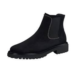 Paul Green Damen Chelsea-Stiefelette, Frauen Chelsea Boots,flach,stiefel,bootee,booties,halbstiefel,kurzstiefel,Schwarz (BLACK),39 EU / 6 UK von Paul Green