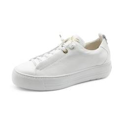 Paul Green Damen Pauls, Frauen Low-Top Sneaker,Sportschuhe,Freizeitschuhe,Turnschuhe,Laufschuhe,schnürschuhe,schnürer,Weiß (White/Gold),38 EU / 5 UK von Paul Green